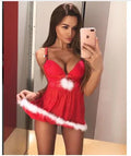 Women's Lingerie Sling Christmas Holiday Costume Set - Viexta