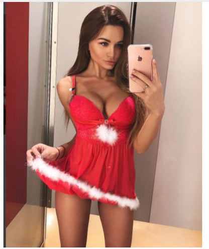 Women's Lingerie Sling Christmas Holiday Costume Set