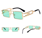 Steampunk men metal frame sun glasses for women - Viexta