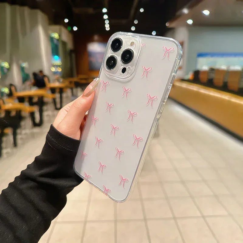 Versatile Bow Tie Sweet Transparent iPhone Case - Viexta