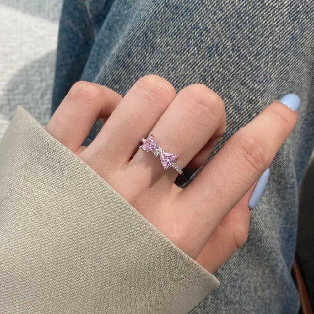 s925-sterling-silver-bow-womens-ring - Viexta