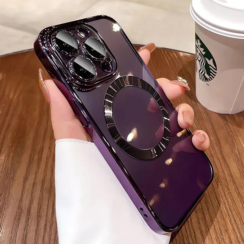 Tpu Electroplating Magsafe Magnetic Suction iPhone Case - Viexta