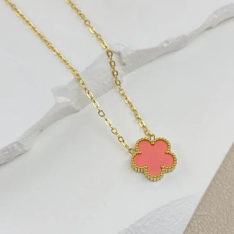 double-sided-titanium-steel-clover-necklace - Viexta