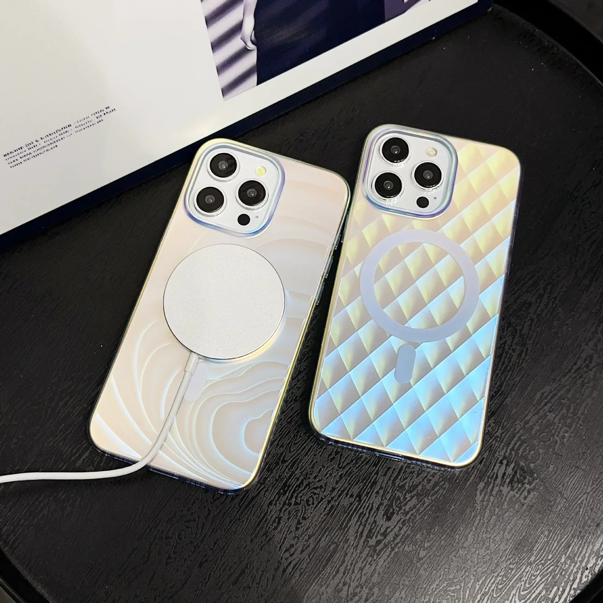 Laser Gradient Drop-resistant Frosted Magnetic iPhone Case - Viexta