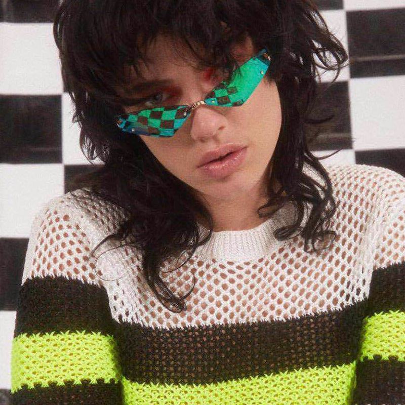 Fashion Cat Eye Sunglasses Women's Fashion Pop-Up Versatile Colorful Sunglasses Street Shot Sunglasses S8037