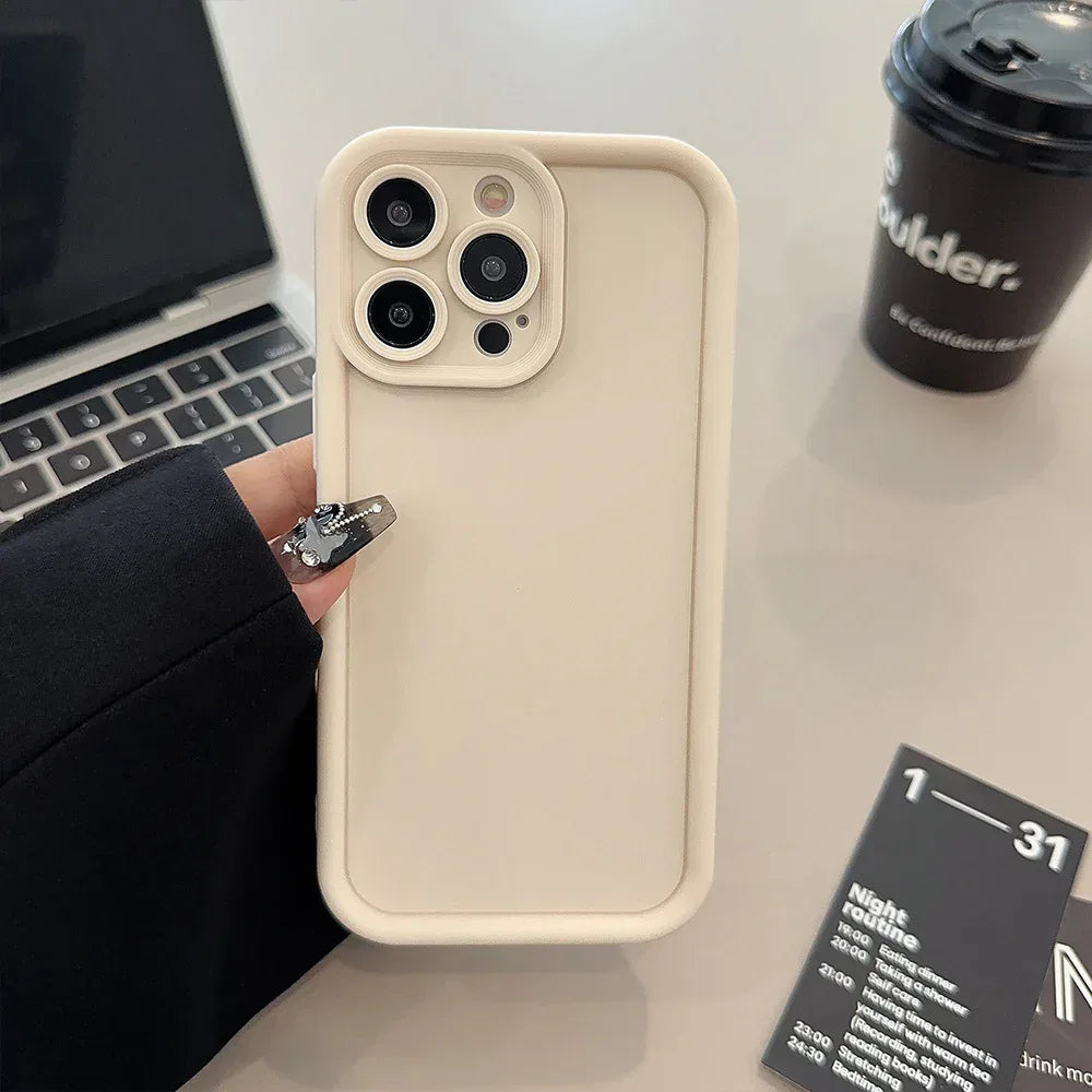 solid-color-all-inclusive-silicone-iphone-case - Viexta