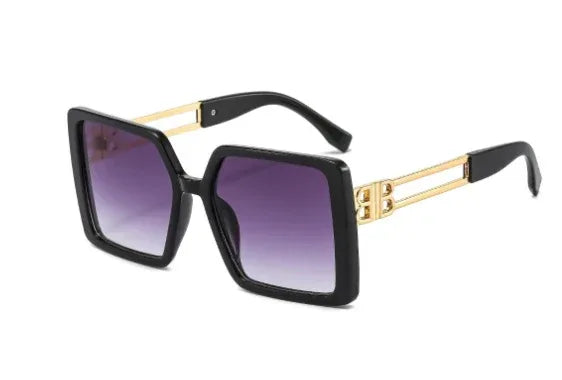 Large Frame Sunglasses With Metal Legs - Viexta