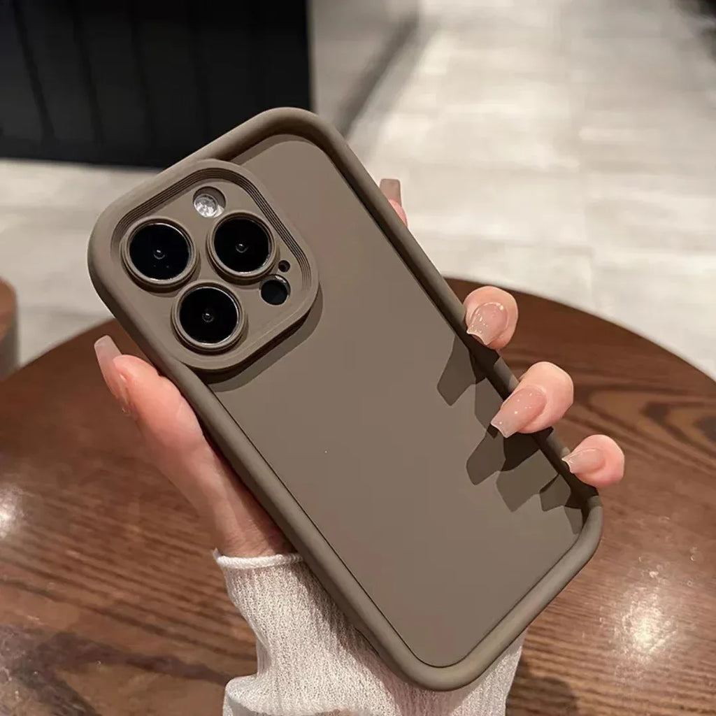 solid-color-anti-drop-silicone-iphone-case - Viexta