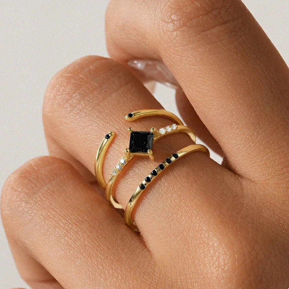 s925-sterling-silver-black-diamond-ring - Viexta