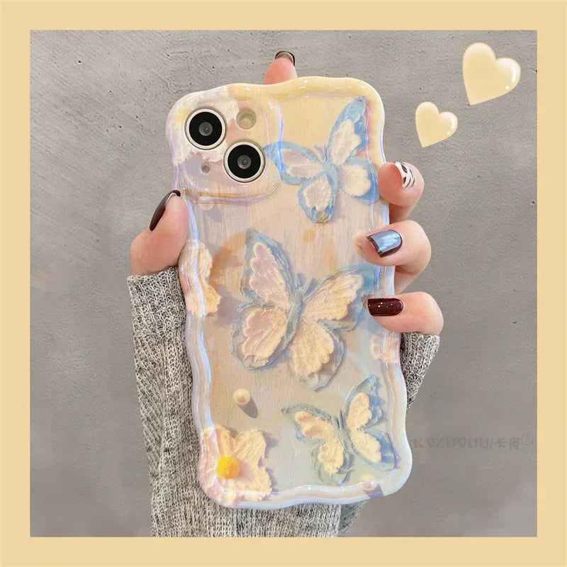 blue-light-butterfly-bracelet-iphone-case - Viexta
