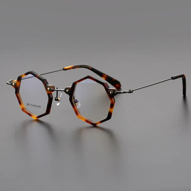 retro-ultra-light-titanium-polygon-glasses - Viexta