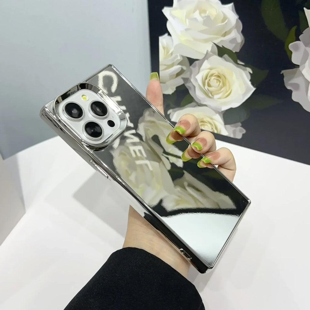 Right-angle Large Hole Electroplating Mirror Drop-resistant iPhone Cover - Viexta