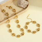 18k Gold-plated Stainless Steel Hollow Chain Necklace