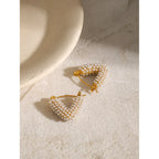 Fashion Hollowed-out Cabas Inlaid Rhinestone Earrings - Viexta