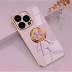 magnetic-electroplating-ring-shell-iphone-case - Viexta