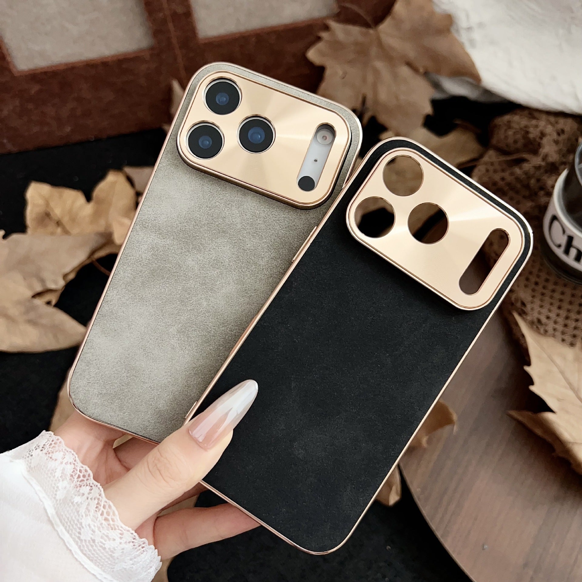 Electroplated Metal Fine Hole Lens iPhone Case