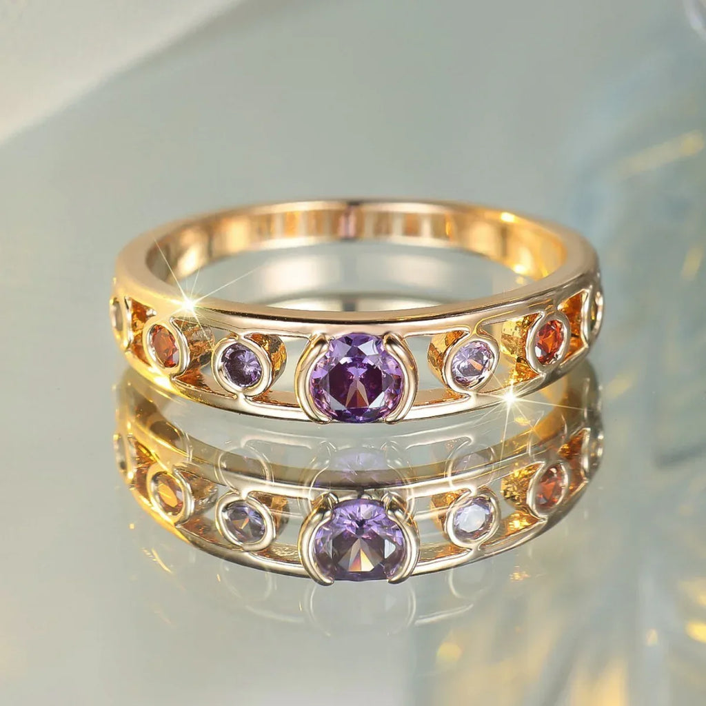 champagne-gold-crystals-ring - Viexta