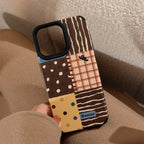 Retro Instagram-style Polka-dot Patchwork iPhone Case - Viexta