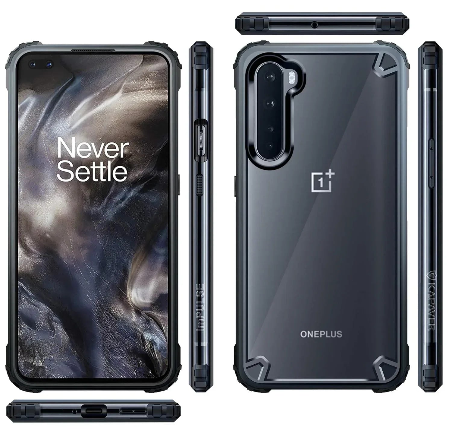 Transparent Hybrid Hard PC Back TPU Case for OnePlus Nord/One Plus Nord - Viexta