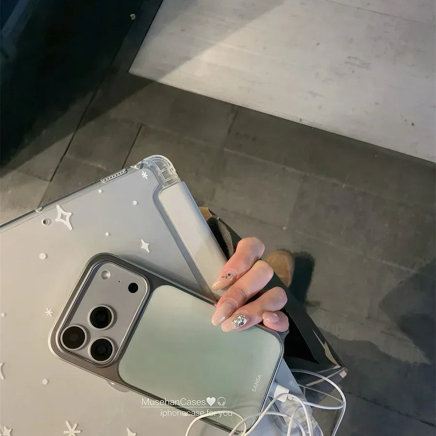 Instagram Minimalist Solid-color Gradient Matcha Green iPhone Case - Viexta