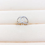 Micro Inlaid Zircon Geometric Ring