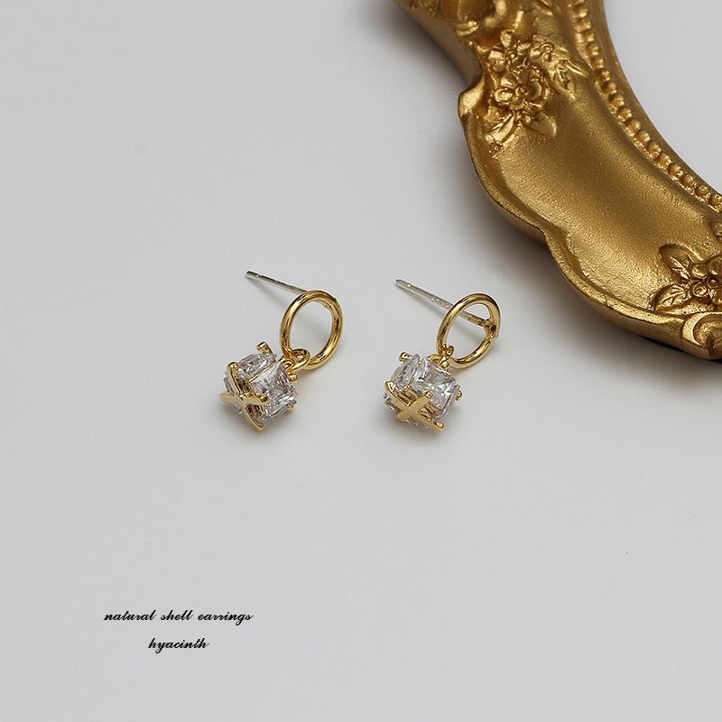 Emerald Crystal Stud Earrings