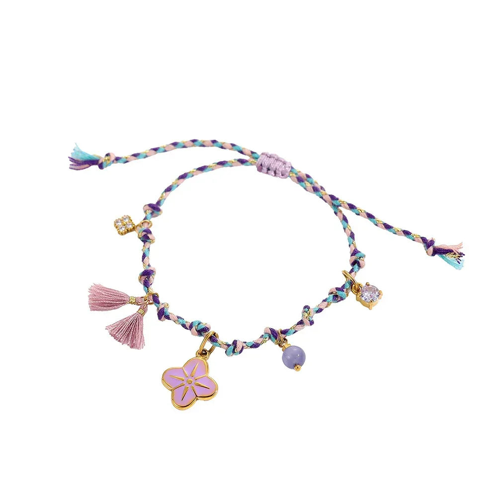 Color Braid Rope Pendant High-grade Bracelet - Viexta