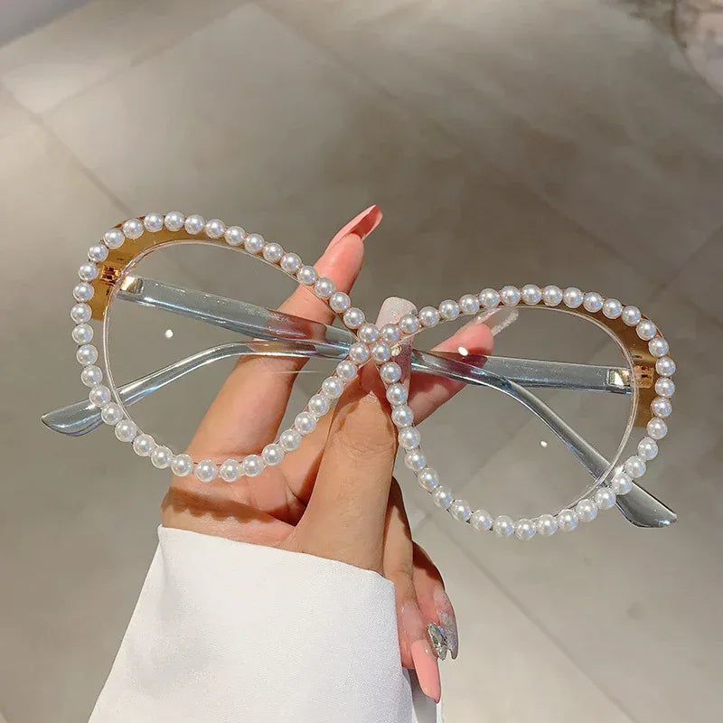 cats-eye-with-pearl-anti-blue-light-glasses - Viexta