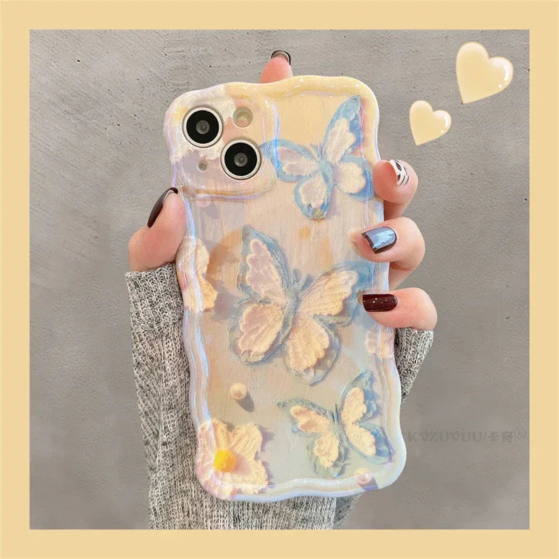 blue-light-butterfly-bracelet-iphone-case - Viexta