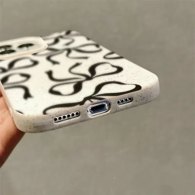 Stylish Black Bow iPhone Case - Viexta