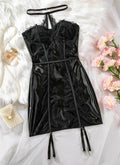 jumpsuit-push-up-chest-wrapped-halter-sexy-lingerie-see-through - Viexta