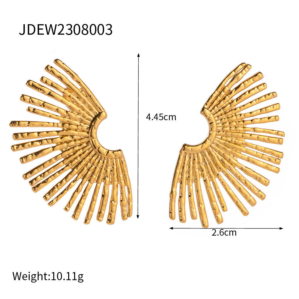 Fashionable temperament half sunflower earrings