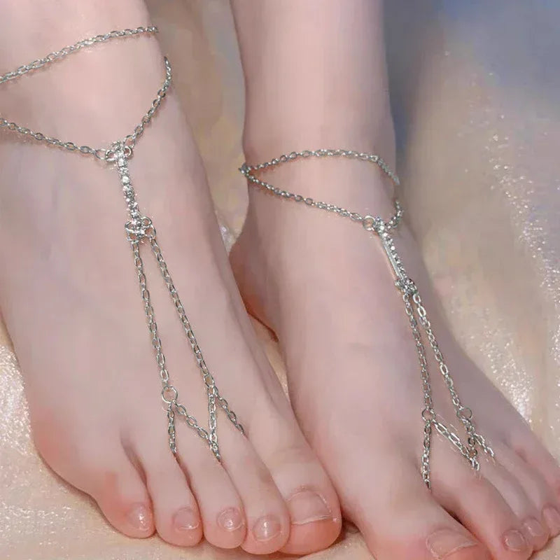 retro-multi-layer-tassel-anklet - Viexta