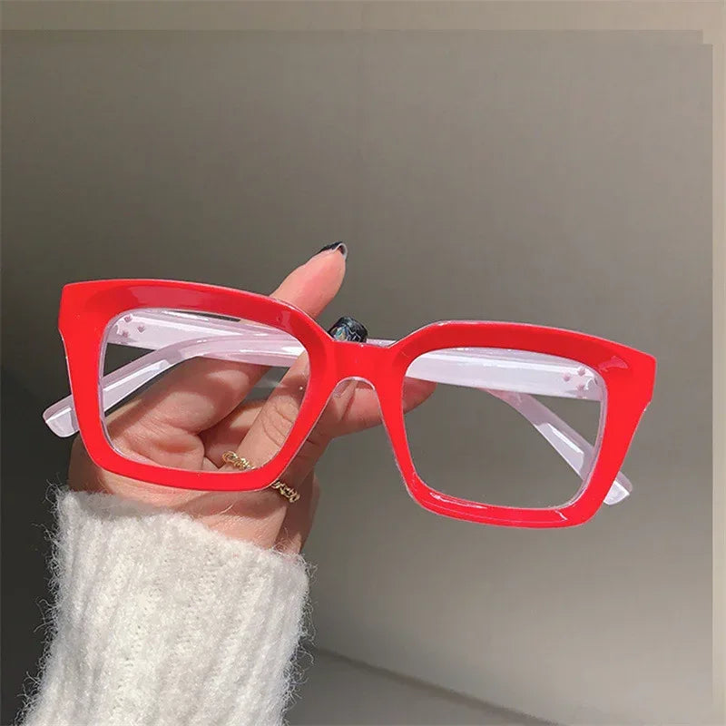 Square Frame Street Korean Version Trendy Flat Glasses - Viexta