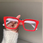 Square Frame Street Korean Version Trendy Flat Glasses - Viexta
