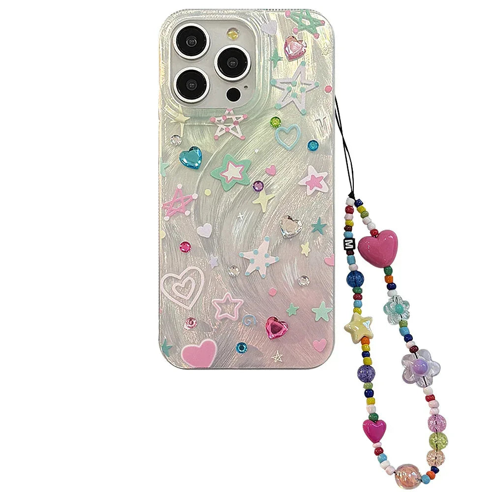 colorful-star-dopamine-chain-phone-case - Viexta