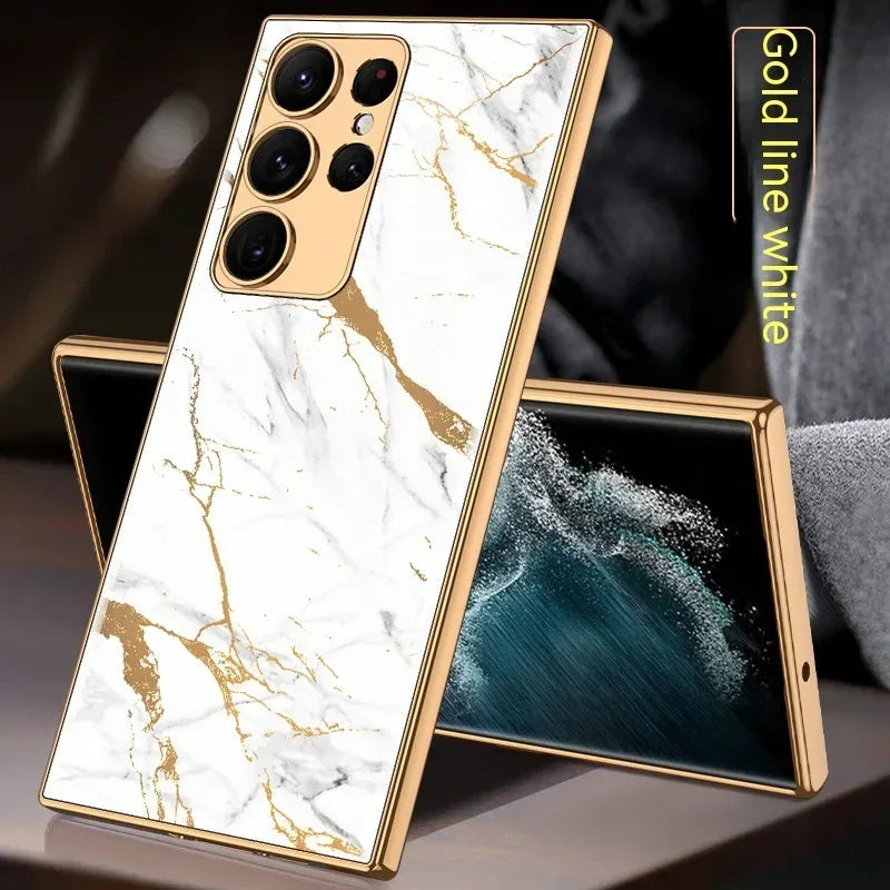 Soft Edge Electroplated Glass S Series Phone Case - Viexta