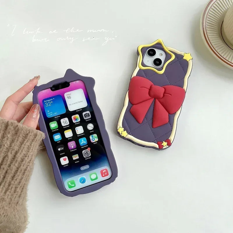 Five-pointed Star Lens Bow iPhone Case - Viexta