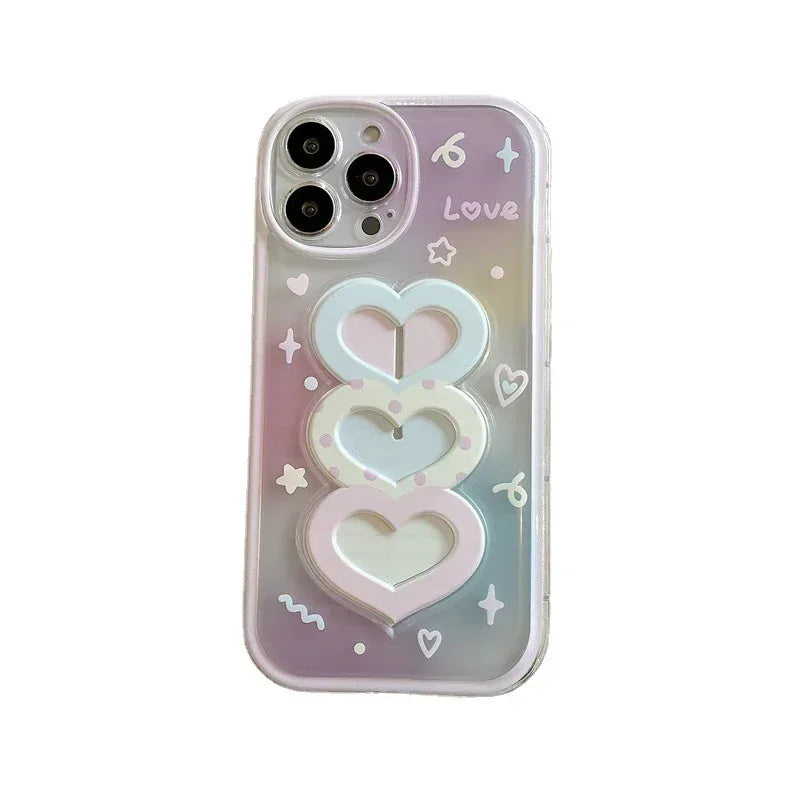 Gradual Love Wrist Strap Silicone iPhone Case - Viexta
