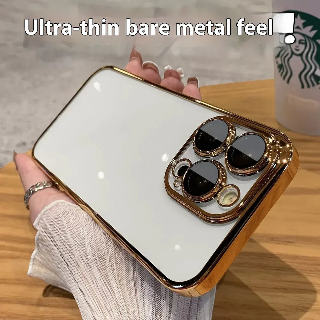 Dustproof Net Transparent Plating IPhone Case - Viexta