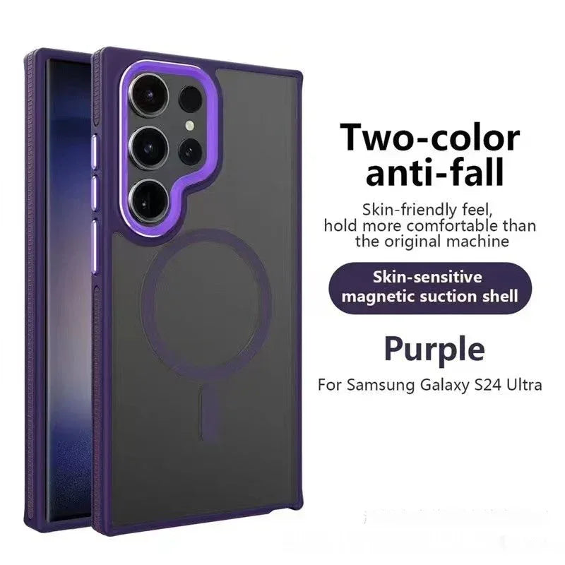 Dual-tone Soft-touch Magnetic Samsung Case - Viexta