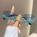 Cross-border Tears Diamond Studded Sunglasses - Viexta