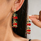 Fruit Series Red Cherry Earrings