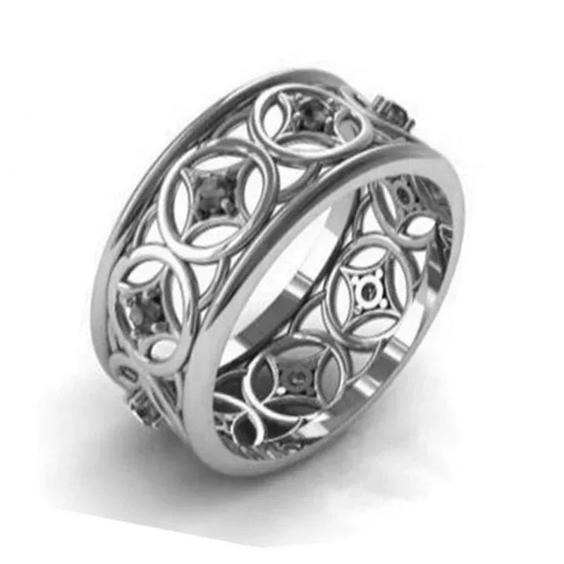 Luxury Domineering Diamond Micro Inlaid Zircon Ring - Viexta