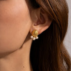 Pearl Stainless Steel Stud Earrings