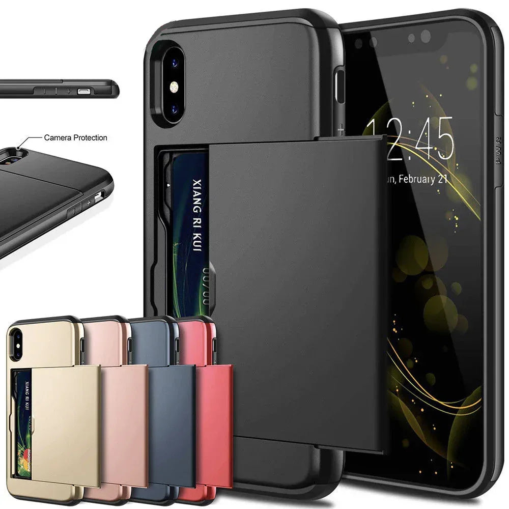 Mobile phone with card case for IPHONE - Viexta