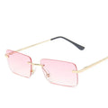 Rimless sunglasses women square - Viexta
