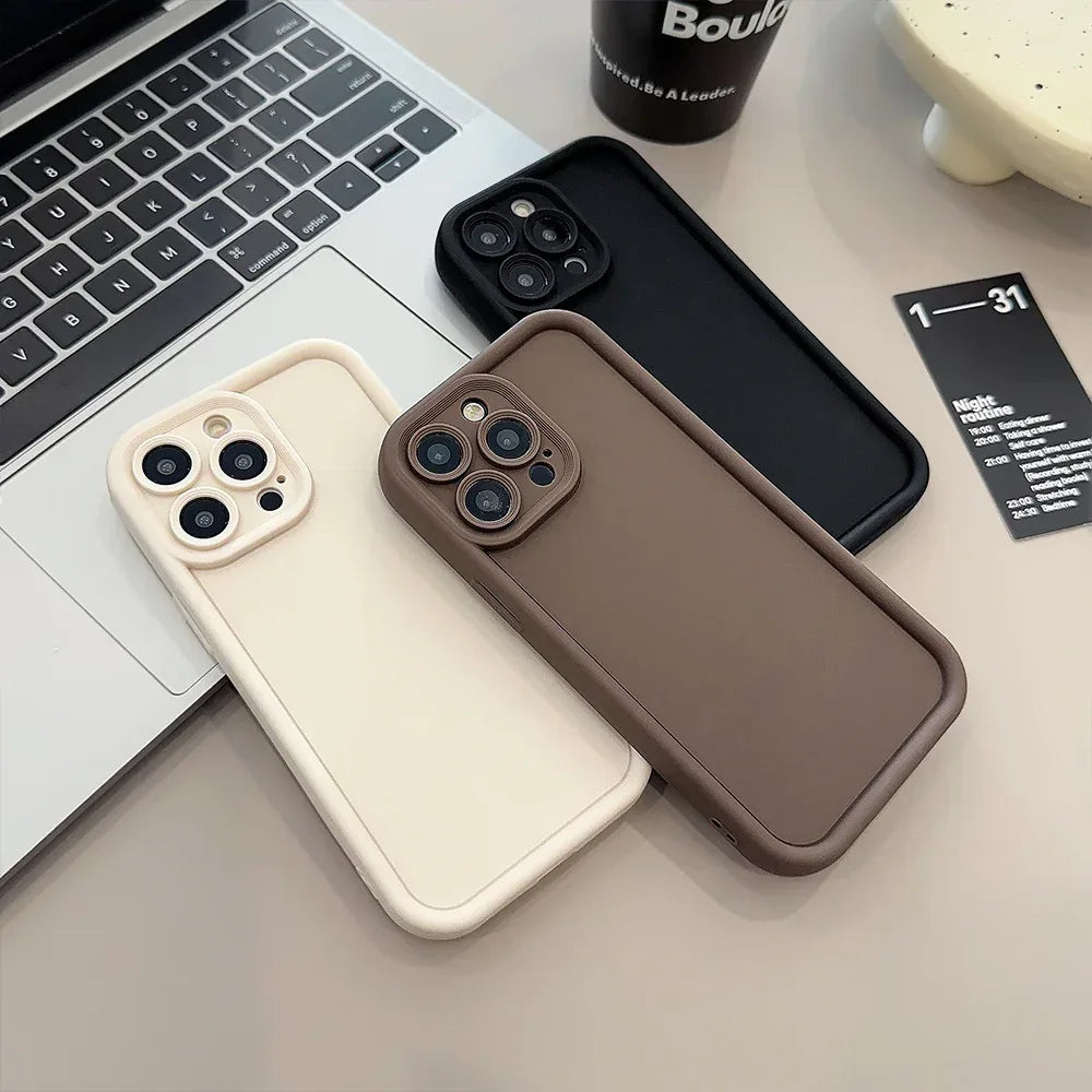solid-color-all-inclusive-silicone-iphone-case - Viexta