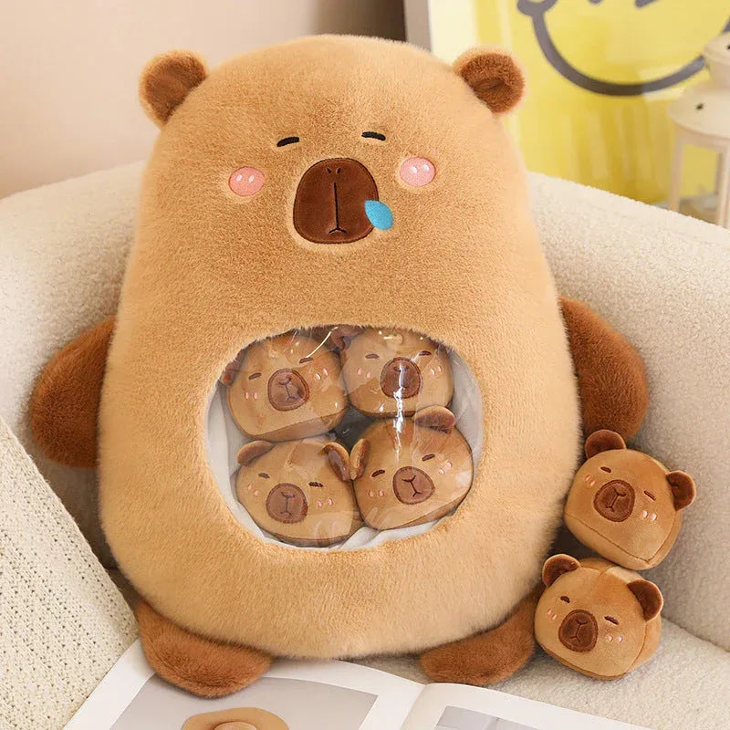 Capabala Decompression Plush Toy with Pack Of Little Doll - Viexta