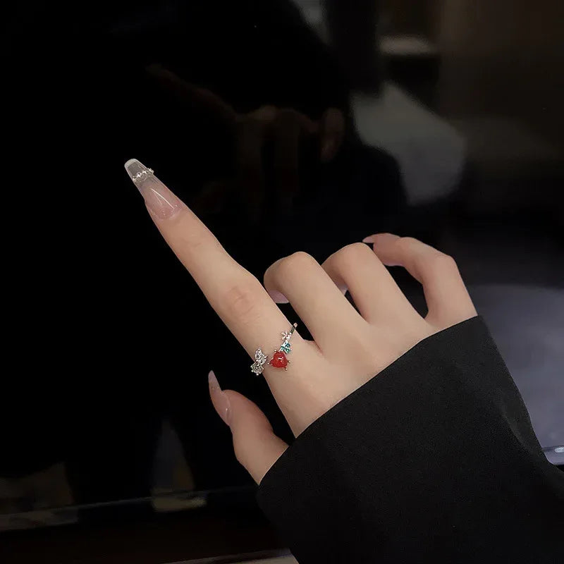 Micro Set Crystal Zircon Pearl Ring - Viexta